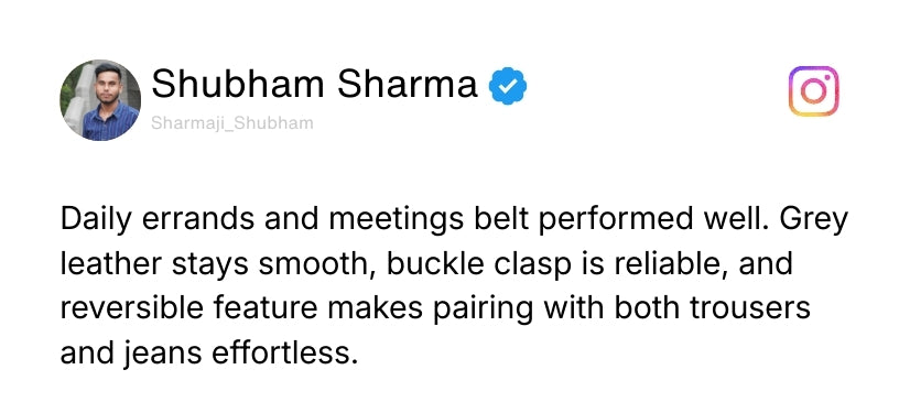 Italian Leather Reversible Black & Brown Belt For Men (Leather Texture: Plain) Review 2