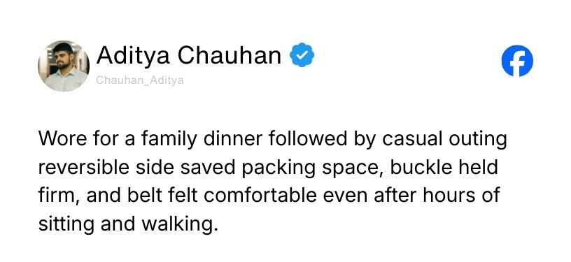 Italian Leather Reversible Black & Brown Belt For Men (Leather Texture: Plain) Review 3