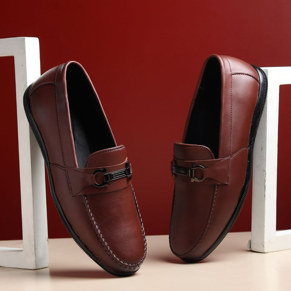 Hayes London | Blaze Horsebit Loafers – Brown Plain Genuine Leather Men’s Shoes