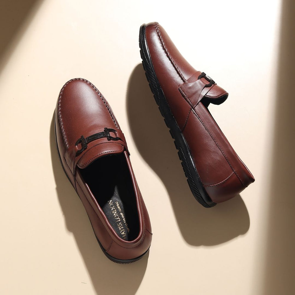 Hayes London | Blaze Horsebit Loafers – Brown Plain Genuine Leather Men’s Shoes