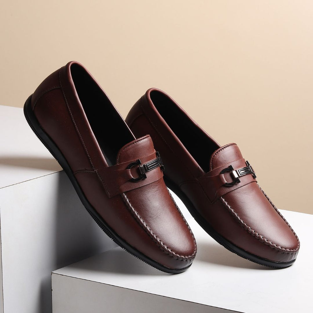 Hayes London | Blaze Horsebit Loafers – Brown Plain Genuine Leather Men’s Shoes
