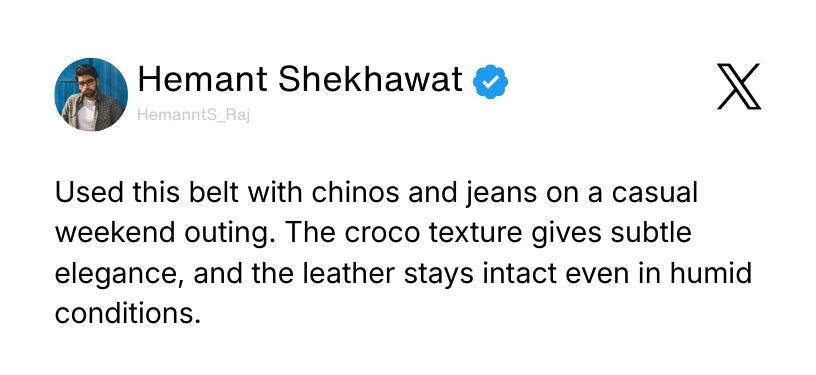 Brown Croco Pattern Genuine Leather Men's Belt (Leather Texture: Croco Pattern & Buckle Color: Black) Review 1