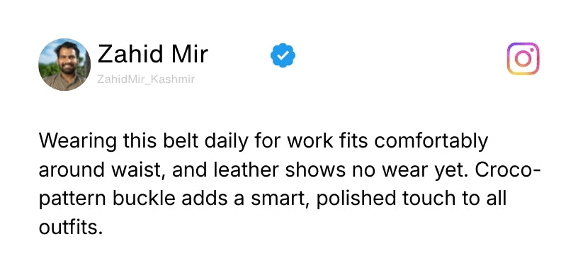 Brown Croco Pattern Genuine Leather Men's Belt (Leather Texture: Croco Pattern & Buckle Color: Black) Review 2