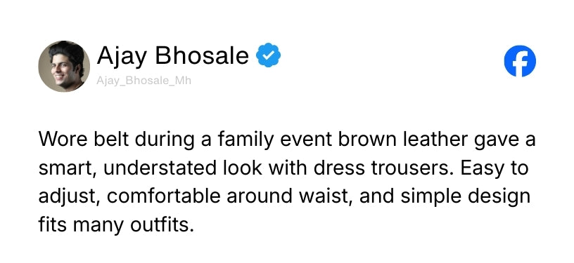 Brown Genuine Leather Men's Belt (Leather Texture: Plain & Buckle Color: Black) Review 3