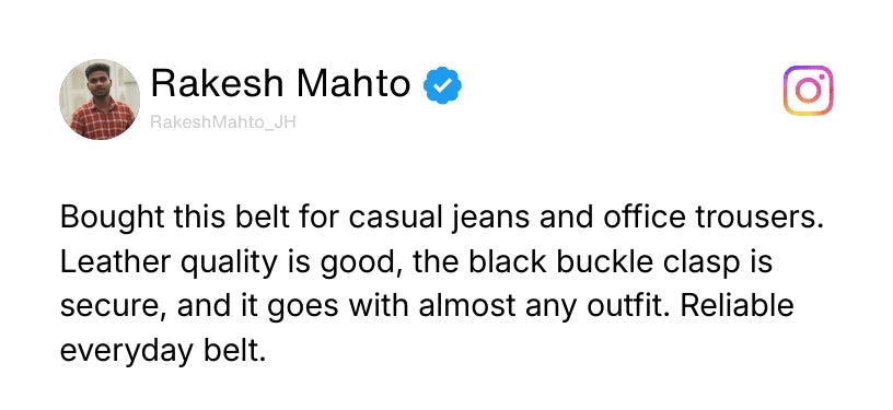 Black Genuine Leather Men's Belt (Leather Texture: Plain & Buckle Color: Black) Review 2