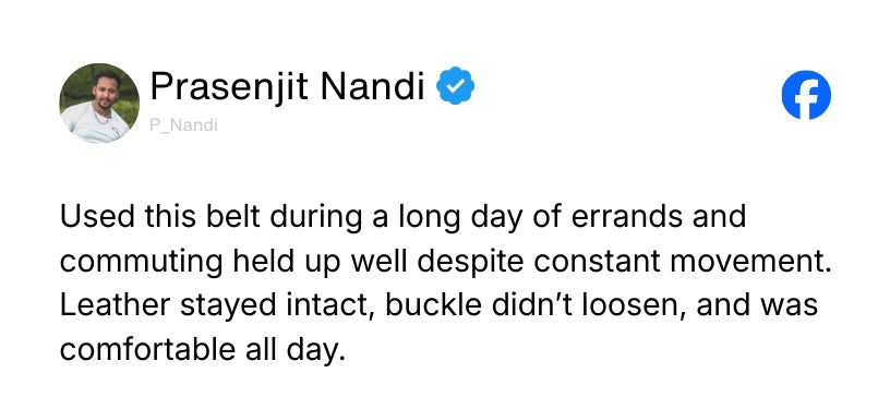 Black Genuine Leather Men's Belt (Leather Texture: Plain & Buckle Color: Black) Review 3