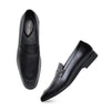Hayes London | Windsor Penny Loafers – Black Perforated Genuine Leather Men’s Shoes