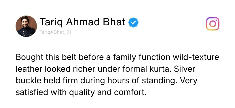 Reversible Black & Brown Genuine Leather Belt For Men (Leather Texture: Wild) Review 2