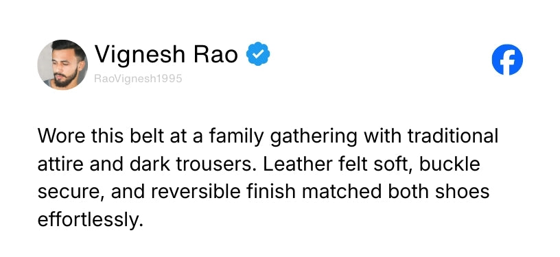 Italian Leather Reversible Black & Brown Belt For Men (Leather Texture: Plain) Review 3