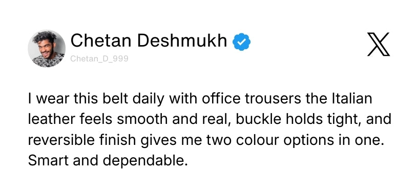 Reversible Black & Brown Vegan Leather Belt For Men (Leather Texture: Honeycomb) Review 1