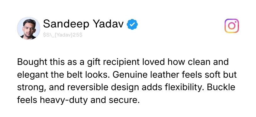 Reversible Black & Brown Vegan Leather Belt For Men (Leather Texture: Honeycomb) Review 2