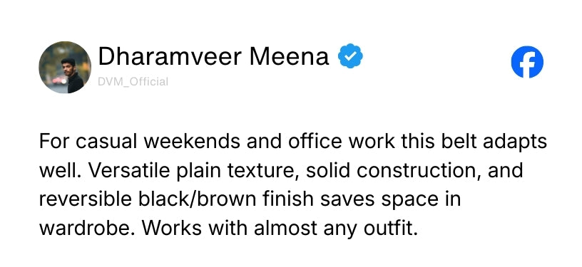 Reversible Black & Brown Vegan Leather Belt For Men (Leather Texture: Honeycomb) Review 3