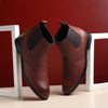 Hayes London | Hawk Chelsea Boots – Brown Textured Genuine Leather Men’s Shoes