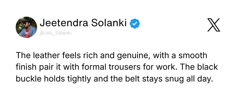 Black Genuine Leather Men's Belt (Leather Texture: Plain & Buckle Color: Silver) Review 1