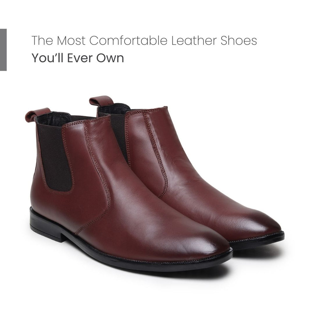 Hayes London | Strider Chelsea Boots – Brown Plain Genuine Leather Men’s Shoes