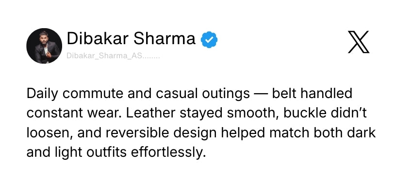 Italian Leather Reversible Black & Brown Belt For Men (Leather Texture: Viper) Review 1