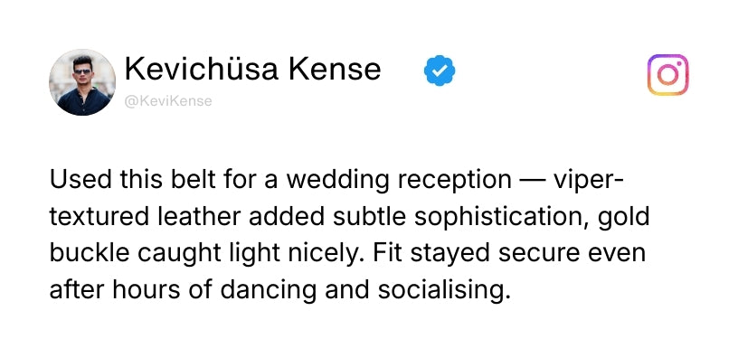 Italian Leather Reversible Black & Brown Belt For Men (Leather Texture: Viper) Review 2