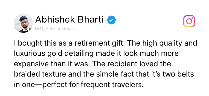 Italian Leather Reversible Black & Brown Belt For Men (Leather Texture: Braided) Review 2