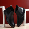 Hayes London | Strider Chelsea Boots – Black Plain Genuine Leather Men’s Shoes