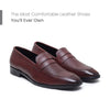 Hayes London | Windsor Penny Loafers – Brown Perforated Genuine Leather Men’s Shoes