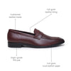 Hayes London | Windsor Penny Loafers – Brown Perforated Genuine Leather Men’s Shoes