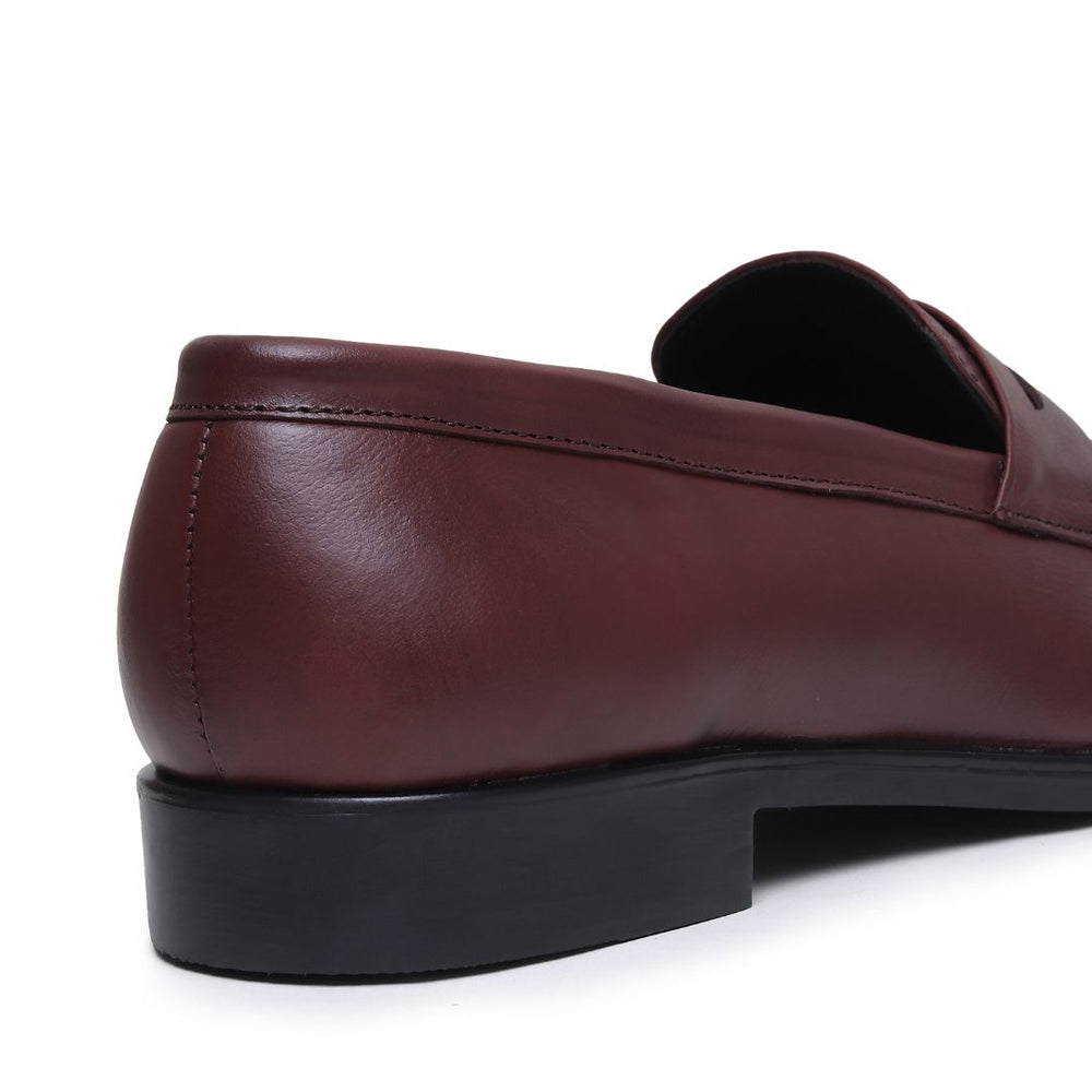 Hayes London | Windsor Brown Formal Penny Loafers for Men – Genuine Leather Dotted Slip-On Shoes for Office & Party Wear