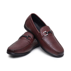 Hayes London | Falcon Horsebit Loafers – Brown Pebbled Genuine Leather Men’s Shoes