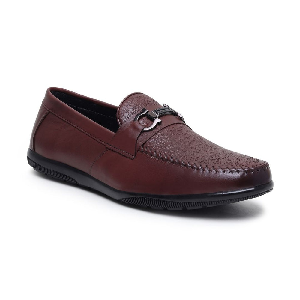 Hayes London | Falcon Horsebit Loafers – Brown Pebbled Genuine Leather Men’s Shoes