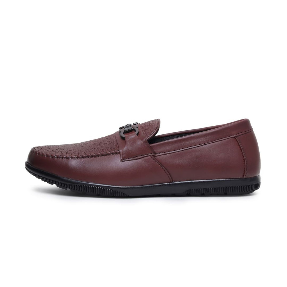 Hayes London | Falcon Horsebit Loafers – Brown Pebbled Genuine Leather Men’s Shoes