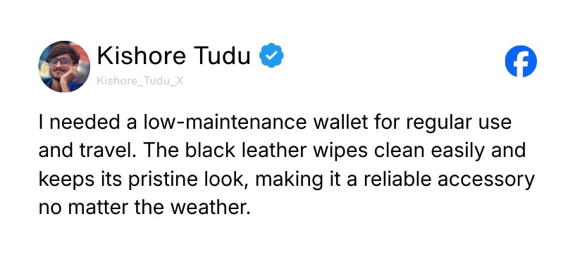 Stud Black Genuine Leather Wallet for Men - RFID Blocking, Slim Bifold Wallet with 8 Compartments Review 3