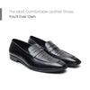 Hayes London | Milan Penny Loafers – Black Croco Genuine Leather Men’s Shoes
