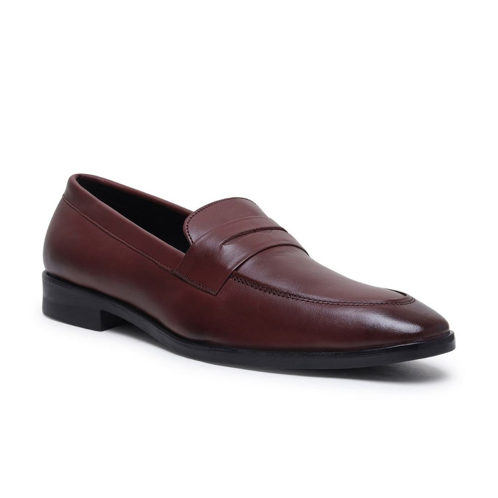 Hayes London | Belmonte Brown Formal Penny Loafers for Men – Genuine Leather Slip-On Shoes for Office & Party Wear