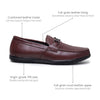 Hayes London | Dune Horsebit Loafers – Brown Perforated Genuine Leather Men’s Shoes