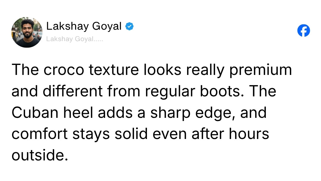 Pablo Cuban Boots – Black Croco-Textured Genuine Leather Men’s Boots (2-Inch Heel & Tapered Toe Design) Review 3