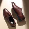 Hayes London | Troy Oxford Shoes – Brown Perforated Genuine Leather Men’s Shoes