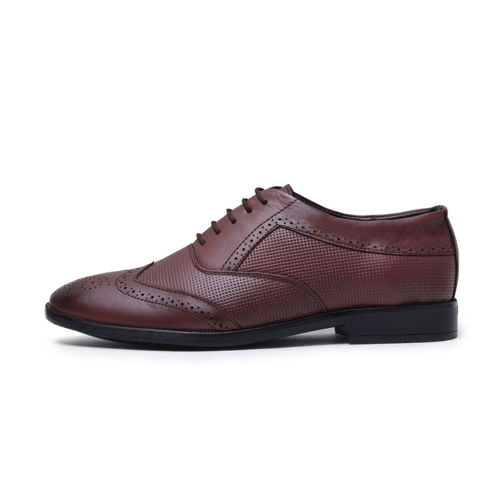 Hayes London | Monarch Wingtip Brogues – Brown Perforated Genuine Leather Men’s Shoes