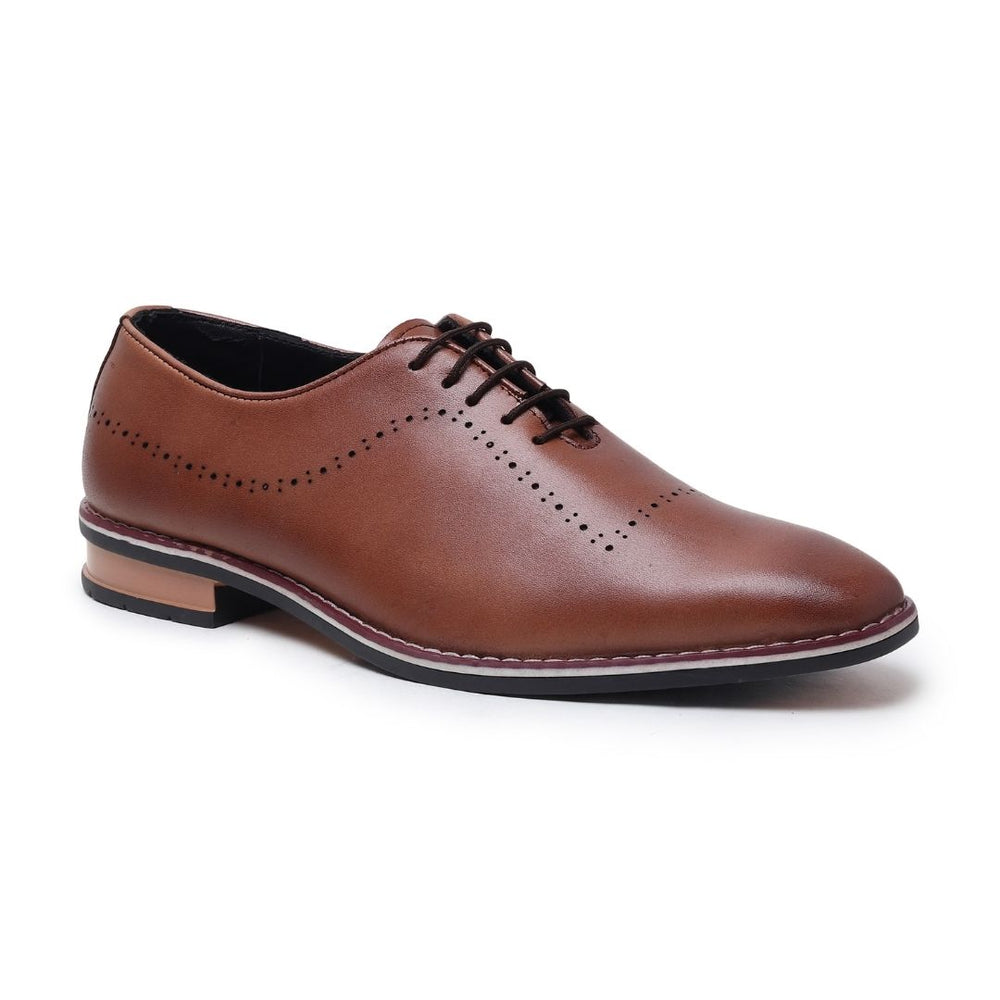 Hayes London | Shelby Wholecut Oxford Shoes – Tan Plain Genuine Leather Men’s Shoes