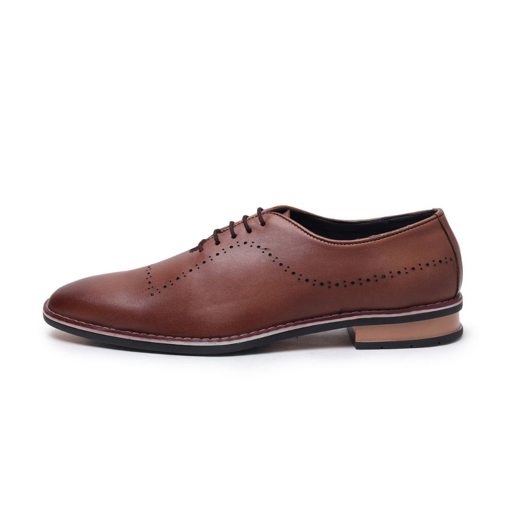 Hayes London | Shelby Wholecut Oxford Shoes – Tan Plain Genuine Leather Men’s Shoes