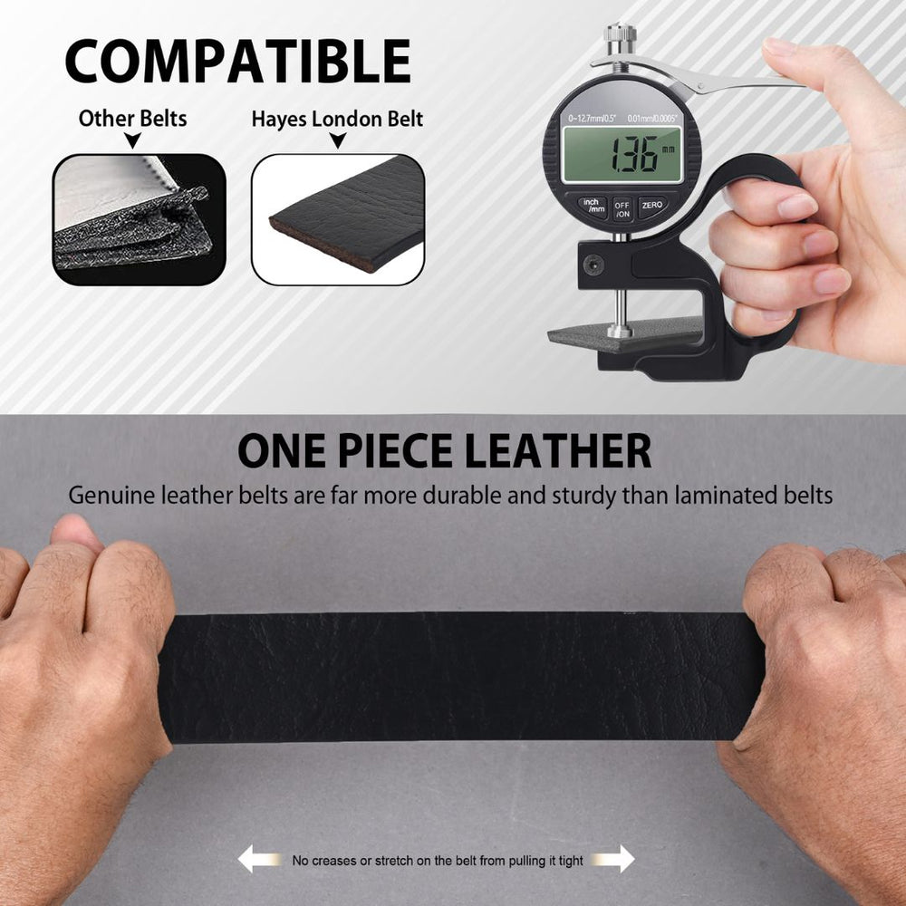 Hayes London | Reversible Black & Brown Genuine Leather Belt For Men (Leather Texture: Wild)