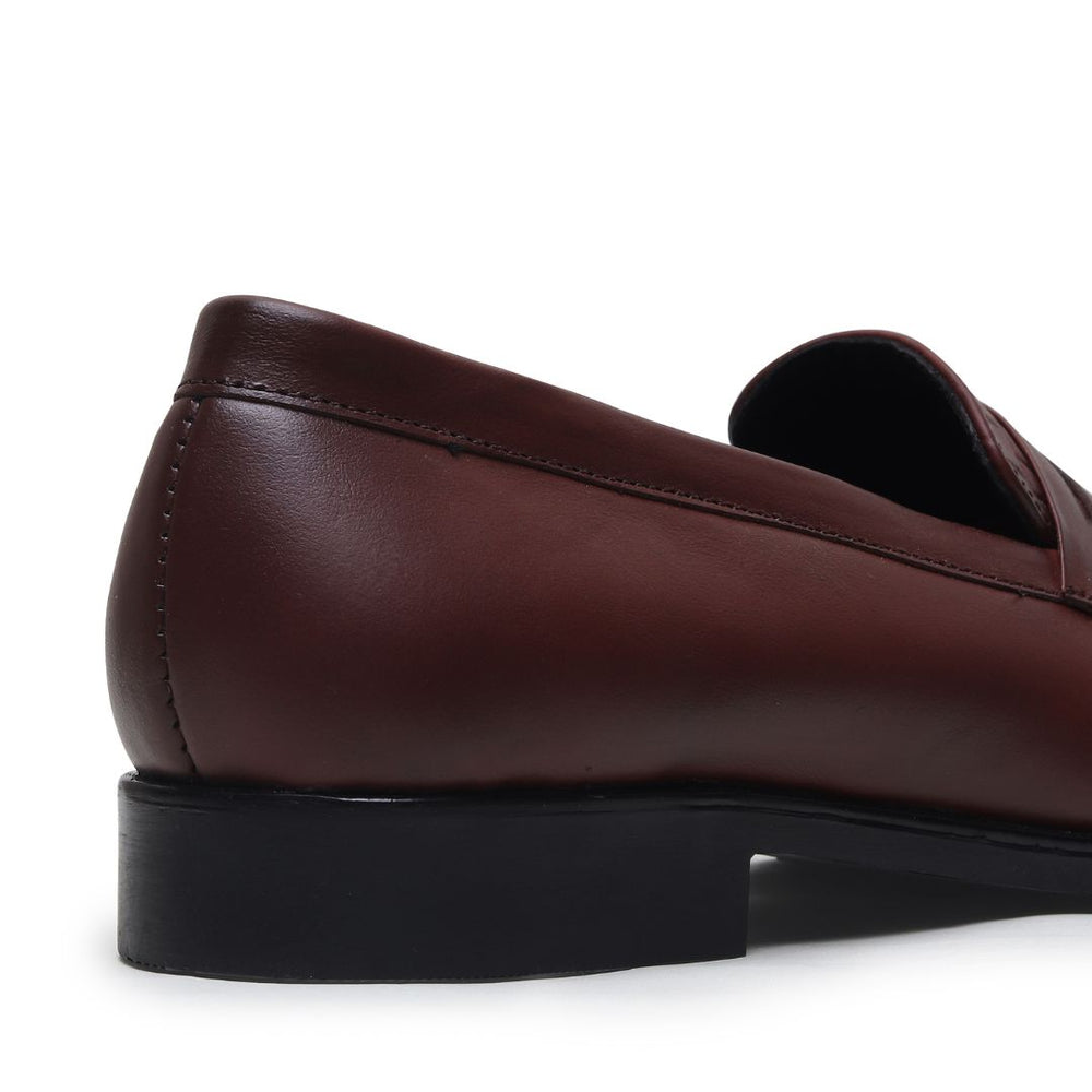 Hayes London | Milan Brown Formal Penny Loafers for Men – Genuine Leather Croco Slip-On Shoes for Office & Party Wear