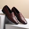 Hayes London | Milan Penny Loafers – Brown Croco Genuine Leather Men’s Shoes