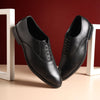 Hayes London | Troy Oxford Shoes – Black Perforated Genuine Leather Men’s Shoes
