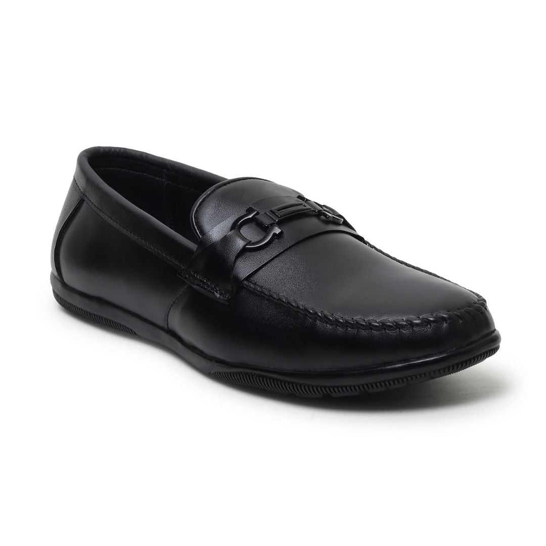 Hayes London | Blaze Horsebit Loafers – Black Plain Genuine Leather Men’s Shoes