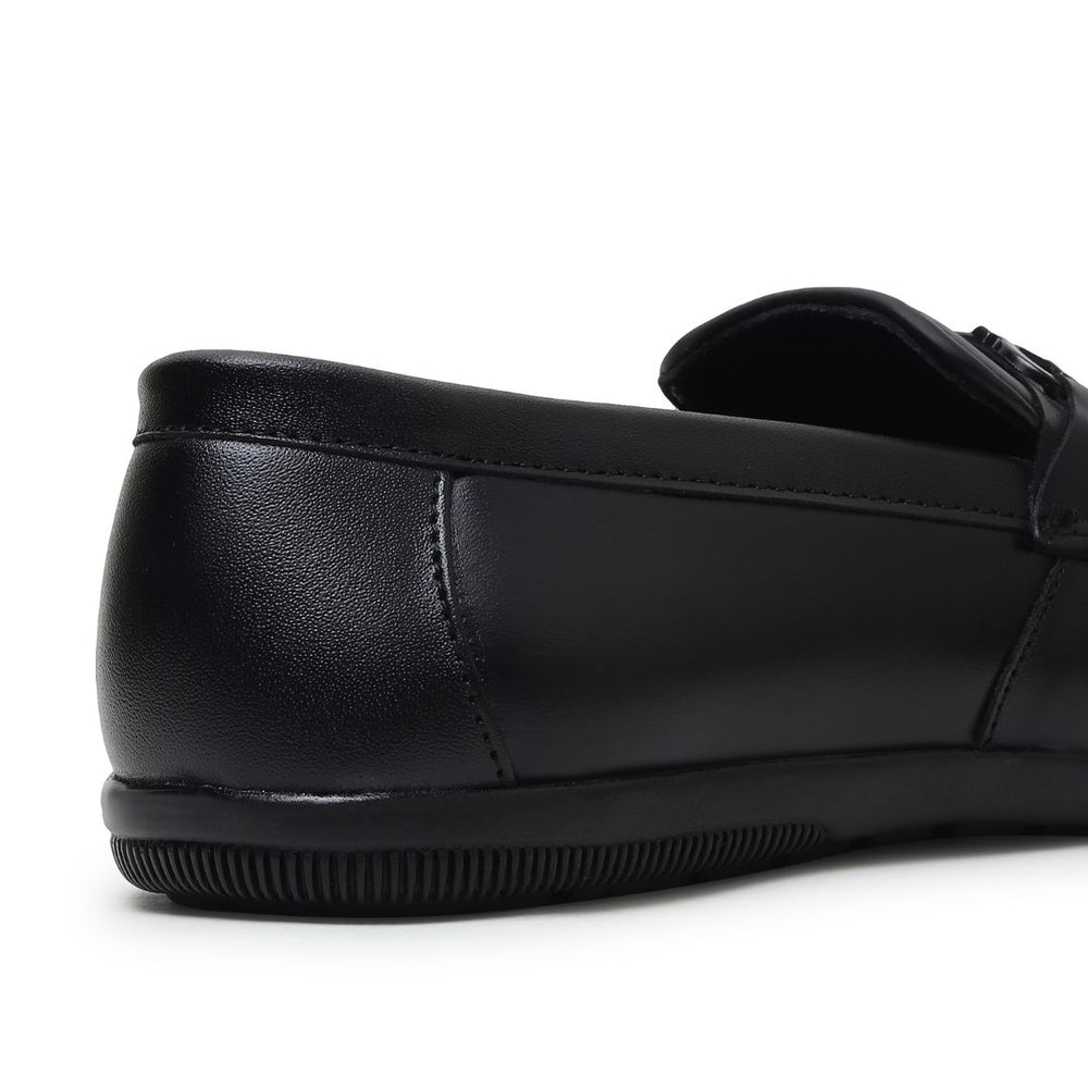 Hayes London | Blaze Horsebit Loafers – Black Plain Genuine Leather Men’s Shoes