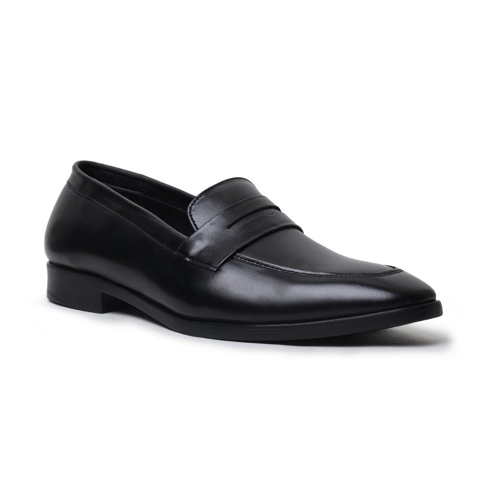 Hayes London | Belmonte Black Formal Penny Loafers for Men – Genuine Leather Slip-On Shoes for Office & Party Wear