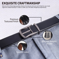 Cronos Plain Black & Brown Italian Leather Reversible Belt for Men – Grey Buckle