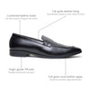 Hayes London | Milan Penny Loafers – Black Croco Genuine Leather Men’s Shoes