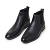 Hayes London | Hawk Chelsea Boots – Black Textured Genuine Leather Men’s Shoes