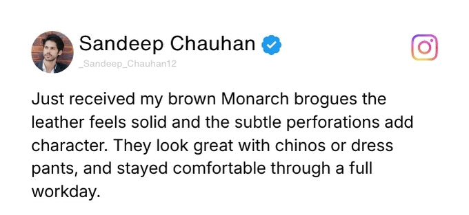 Monarch Wingtip Brogues – Brown Perforated Genuine Leather Men’s Shoes Review 2