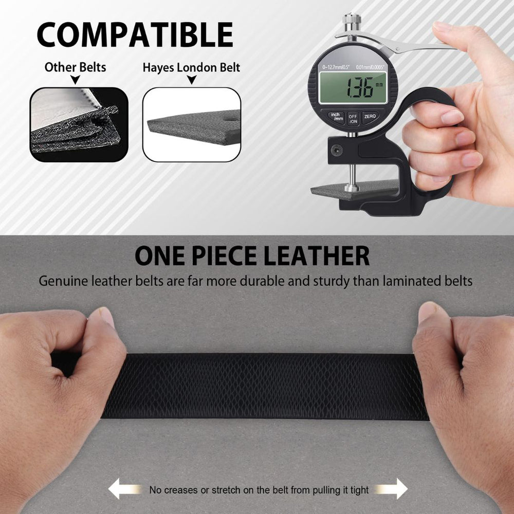 Hayes London | Italian Leather Reversible Black & Brown Belt For Men (Leather Texture: Viper)